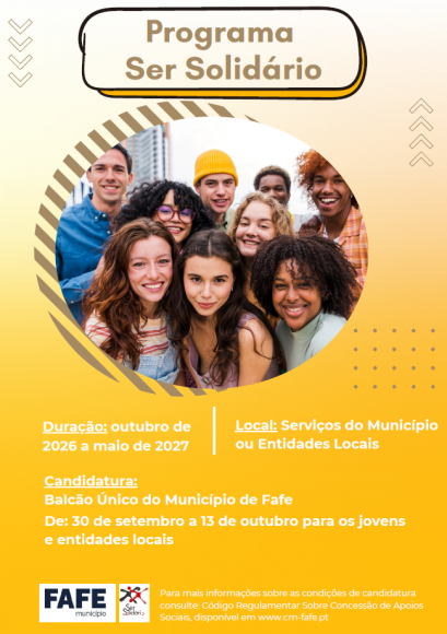 Programa Ser Solid&aacute;rio: inscri&ccedil;&otilde;es abertas para a edi&ccedil;&atilde;o 2026/2027